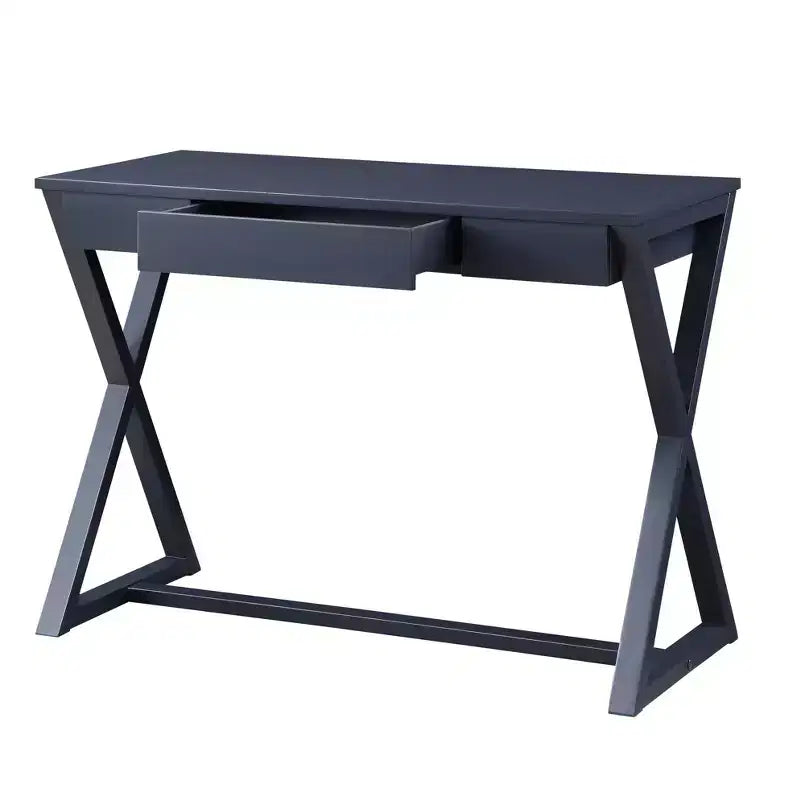 42" Nalo Console Table Black Finish - Acme Furniture: Charcoal Poplar Wood, Storage Drawer