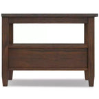 Tavolino stretto Norfolk marrone carbone anticato - WyndenHall: legno di pino, 1 cassetto, ripiano aperto, altezza 50,8 cm