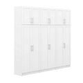 Prepac 6pc Elite Storage Cabinet Set with Panel Doors White