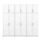 Prepac 6pc Elite Storage Cabinet Set with Panel Doors White