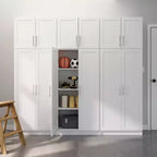 Prepac 6pc Elite Storage Cabinet Set with Panel Doors White