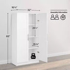 Prepac 6pc Elite Storage Cabinet Set with Panel Doors White
