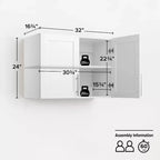 Prepac 6pc Elite Storage Cabinet Set with Panel Doors White