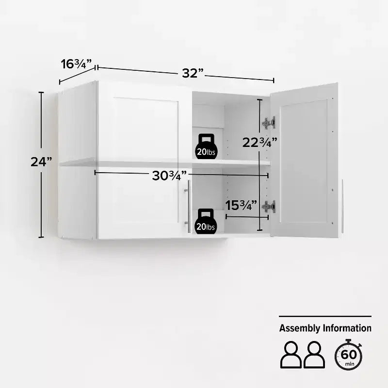 Prepac 6pc Elite Storage Cabinet Set with Panel Doors White