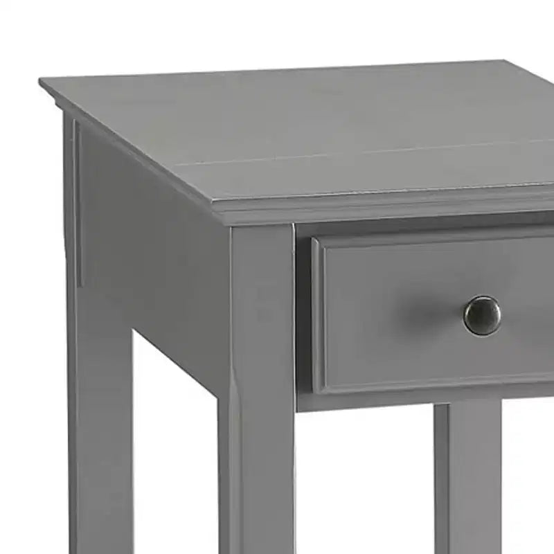 13" Bertie Accent Table Gray - Acme Furniture