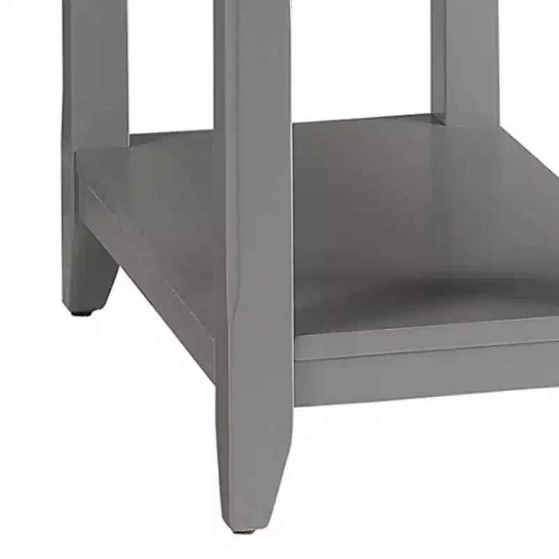 13" Bertie Accent Table Gray - Acme Furniture