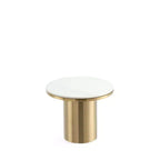Manhattan Comfort Glenn Set 2 Pezzi Tavolino da Caffè e Tavolino Laterale Oro