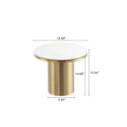 Manhattan Comfort Glenn Set 2 Pezzi Tavolino da Caffè e Tavolino Laterale Oro