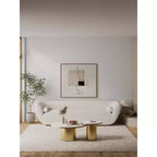 Manhattan Comfort Glenn Set 2 Pezzi Tavolino da Caffè e Tavolino Laterale Oro