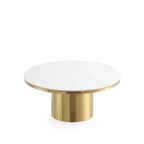 Manhattan Comfort Glenn Set 2 Pezzi Tavolino da Caffè e Tavolino Laterale Oro