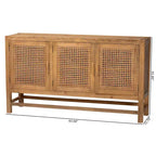 bali & pari Sibu Rattan and Reclaimed Wood Cabinet Natural/Natural Brown