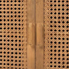 bali & pari Sibu Rattan and Reclaimed Wood Cabinet Natural/Natural Brown