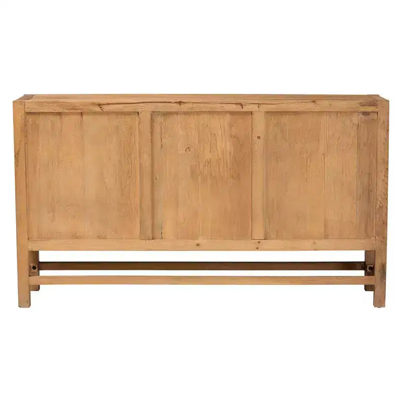 bali & pari Sibu Rattan and Reclaimed Wood Cabinet Natural/Natural Brown