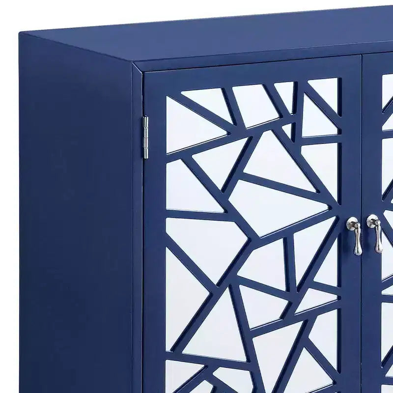 32" Einstein Console Table Blue Finish - Acme Furniture