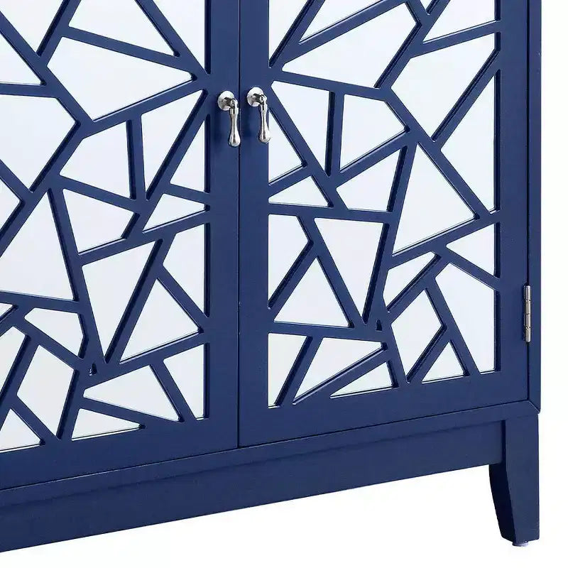32" Einstein Console Table Blue Finish - Acme Furniture