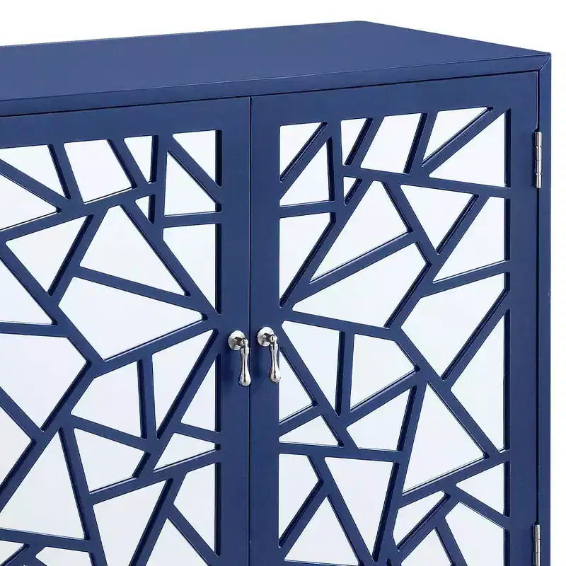 32" Einstein Console Table Blue Finish - Acme Furniture