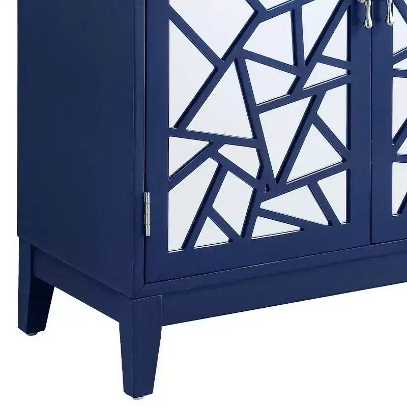 32" Einstein Console Table Blue Finish - Acme Furniture