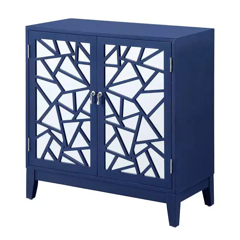 32" Einstein Console Table Blue Finish - Acme Furniture