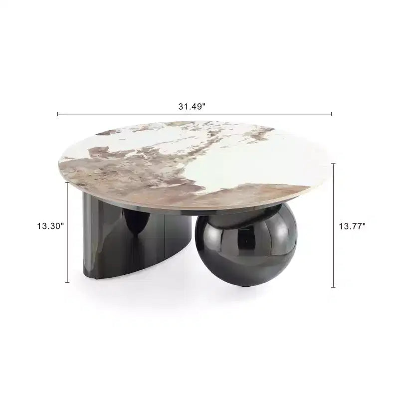 Manhattan Comfort Laurel 2pc Coffee Table and End Table Set Black