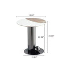 Manhattan Comfort Laurel 2pc Coffee Table and End Table Set Black