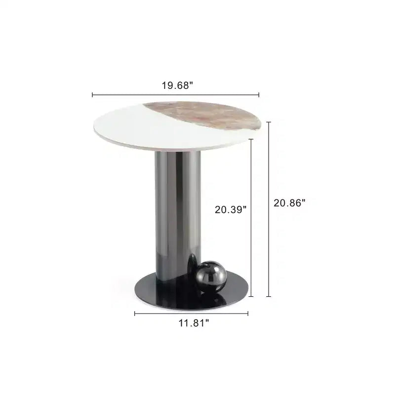 Manhattan Comfort Laurel 2pc Coffee Table and End Table Set Black