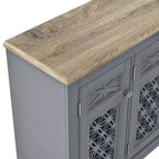 Festivo 45" Vintage Storage Accent Buffet Sideboard Cabinet Gray