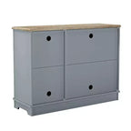 Festivo 45" Vintage Storage Accent Buffet Sideboard Cabinet Gray