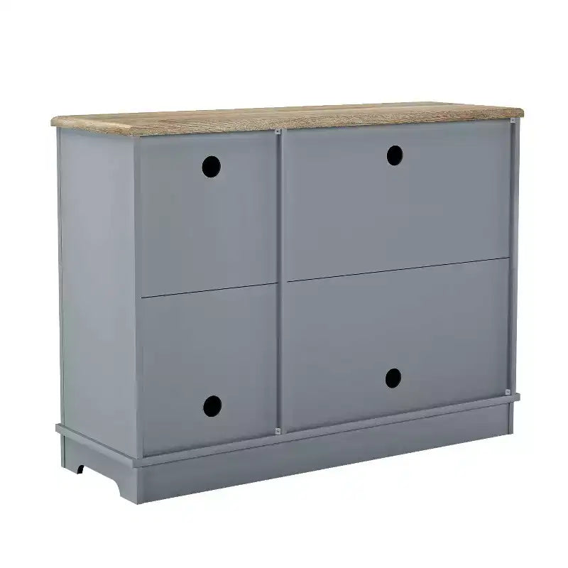 Festivo 45" Vintage Storage Accent Buffet Sideboard Cabinet Gray