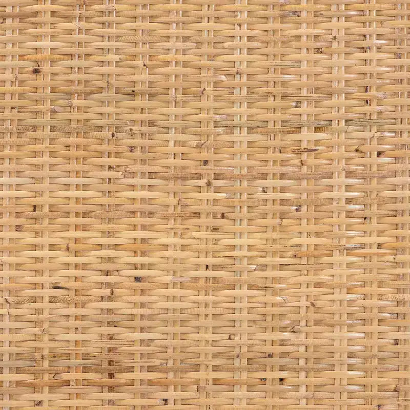 bali & pari Kalimantan Rattan and Mahogany Wood Rectangle Coffee Table Light Honey