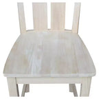 Sgabello da bancone Ava 24" (altezza bancone) non verniciato - International Concepts: Legno massello, Seduta quadrata