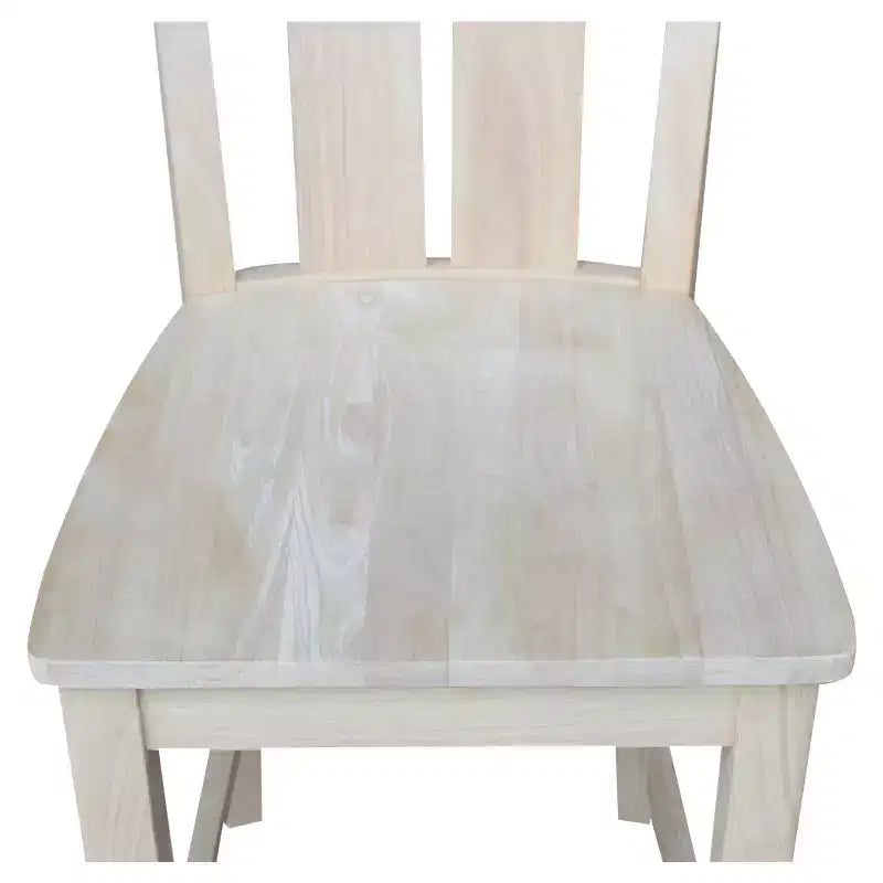 Sgabello da bancone Ava 24" (altezza bancone) non verniciato - International Concepts: Legno massello, Seduta quadrata