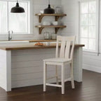 Sgabello da bancone Ava 24" (altezza bancone) non verniciato - International Concepts: Legno massello, Seduta quadrata