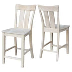 Sgabello da bancone Ava 24" (altezza bancone) non verniciato - International Concepts: Legno massello, Seduta quadrata