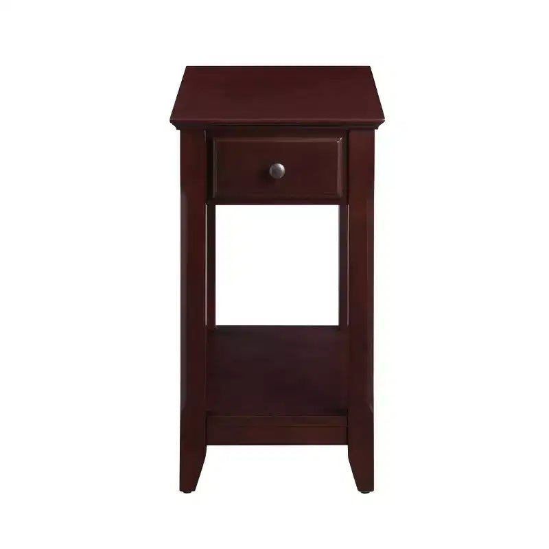 13" Bertie Accent Table Espresso Finish - Acme Furniture: Transitional Style, Open Storage, Wood Composite