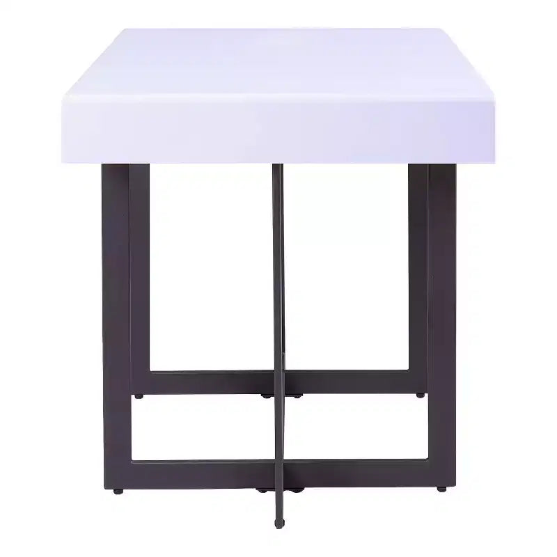 Neyo 22" Square Mdf End Table with Drawer White - miBasics