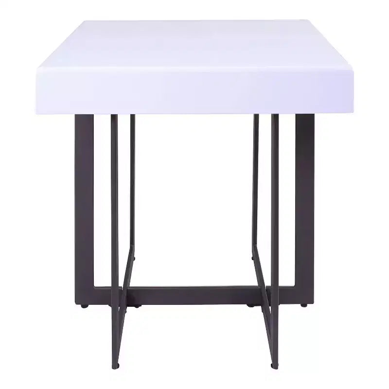 Neyo 22" Square Mdf End Table with Drawer White - miBasics