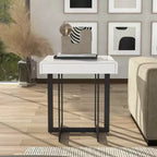 Neyo 22" Square Mdf End Table with Drawer White - miBasics