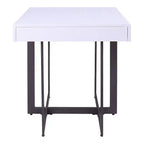 Neyo 22" Square Mdf End Table with Drawer White - miBasics