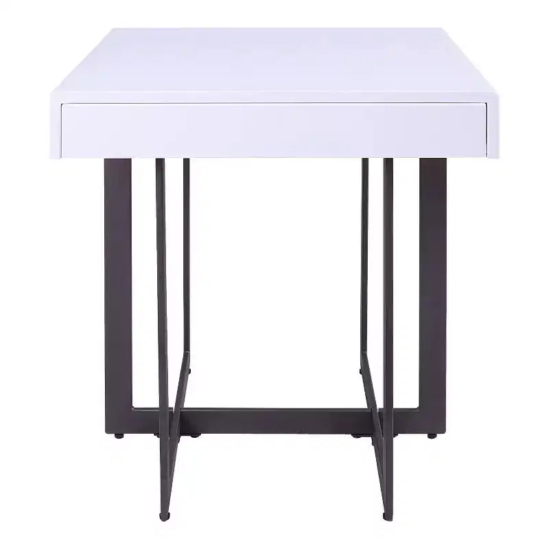 Neyo 22" Square Mdf End Table with Drawer White - miBasics