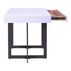 Neyo 22" Square Mdf End Table with Drawer White - miBasics