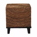 bali & pari Verino End Table Natural Seagrass/Espresso Brown