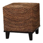 bali & pari Verino End Table Natural Seagrass/Espresso Brown
