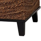 bali & pari Verino End Table Natural Seagrass/Espresso Brown