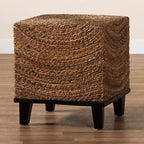 bali & pari Verino End Table Natural Seagrass/Espresso Brown