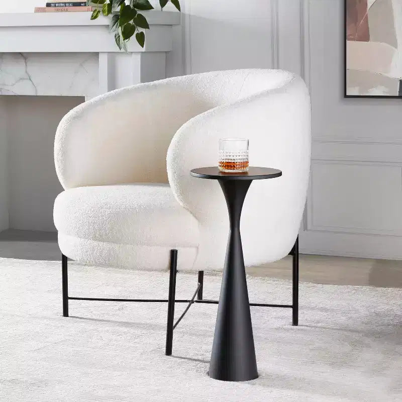 LumiSource Gemma Metal Side Table Matte Black
