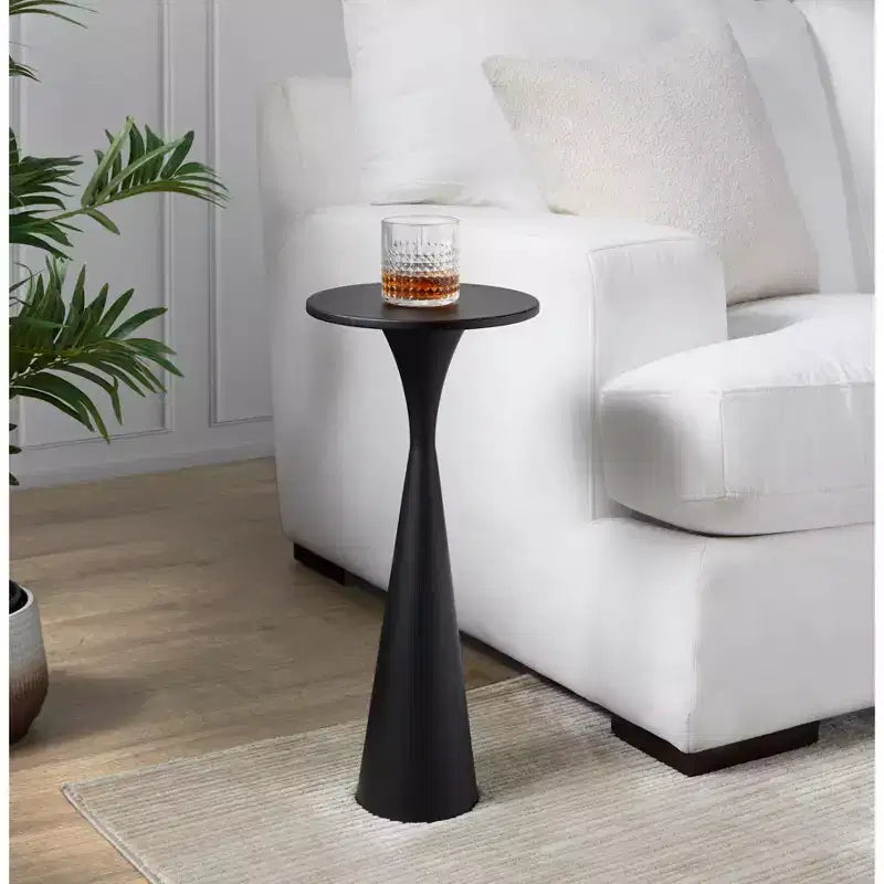 LumiSource Gemma Metal Side Table Matte Black