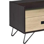 Tavolino d'appoggio Melkree 21" Finitura Quercia/Nero - Acme Furniture: Look Industriale, Cassetto Contenitore