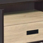 Tavolino d'appoggio Melkree 21" Finitura Quercia/Nero - Acme Furniture: Look Industriale, Cassetto Contenitore