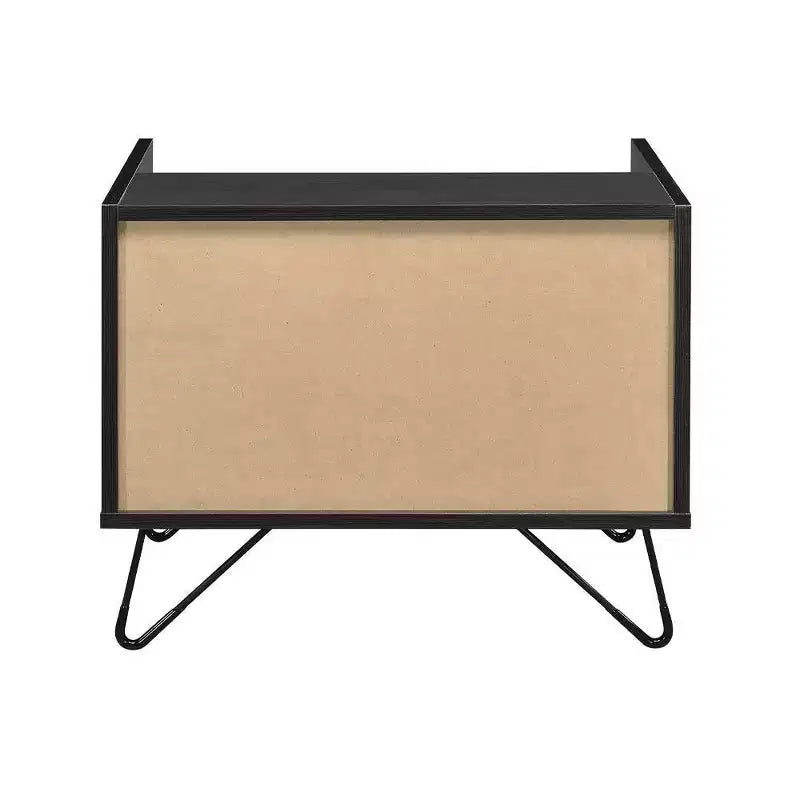 Tavolino d'appoggio Melkree 21" Finitura Quercia/Nero - Acme Furniture: Look Industriale, Cassetto Contenitore