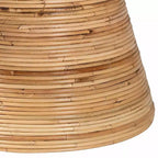 bali & pari Bella Natural Rattan and Mahogany Wood Coffee Table Natural: 17.7" High, No Assembly Required